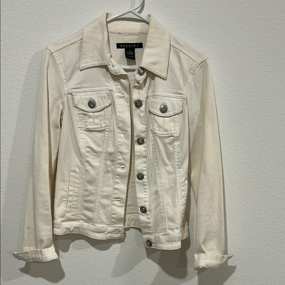 Baccini Women's Cream Jean Jacket
